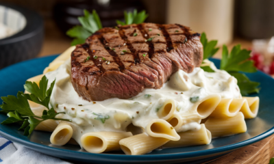 creamy steak alfredo