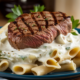 creamy steak alfredo