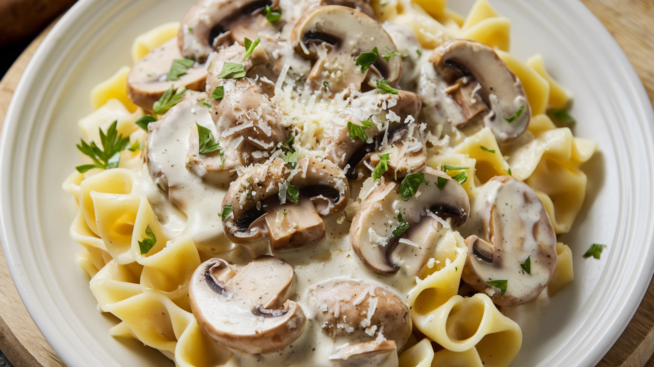 Creamy mushroom pasta